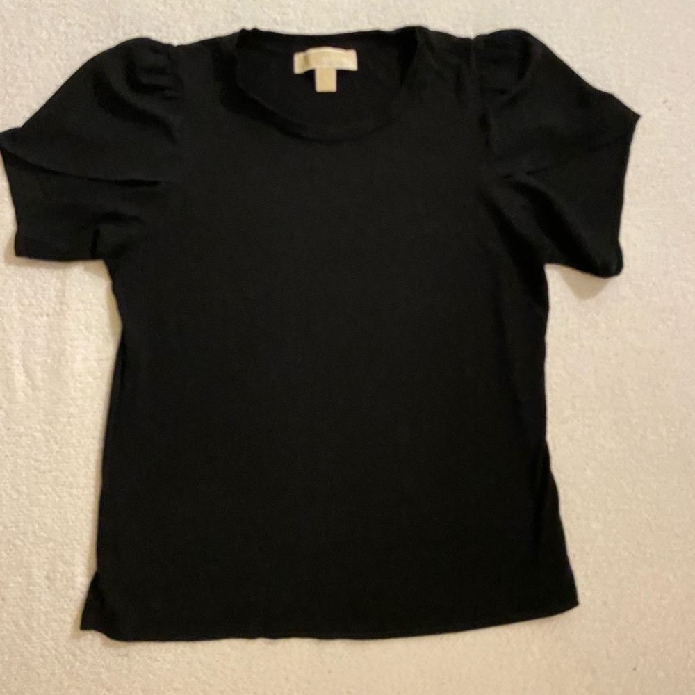 Michael Kors Black Tee with Gold Accent